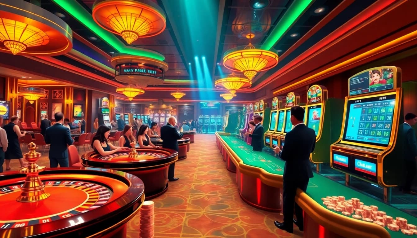 Engaging players at Five88, enjoying the excitement of casino games with vibrant atmosphere and modern technology.