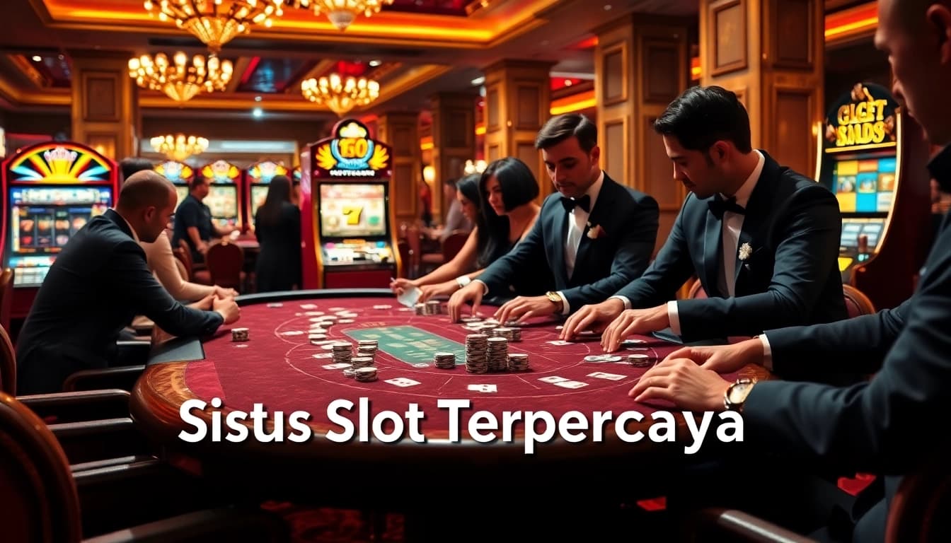 Enjoy the thrill of winning at Situs Slot Terpercaya with luxurious poker tables and vibrant slot machines.
