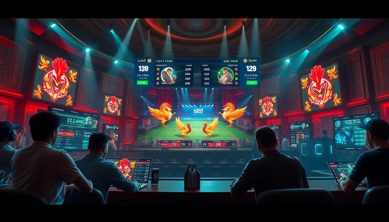 Exciting betting action on đá gà trực tiếp with engaging visuals and live odds