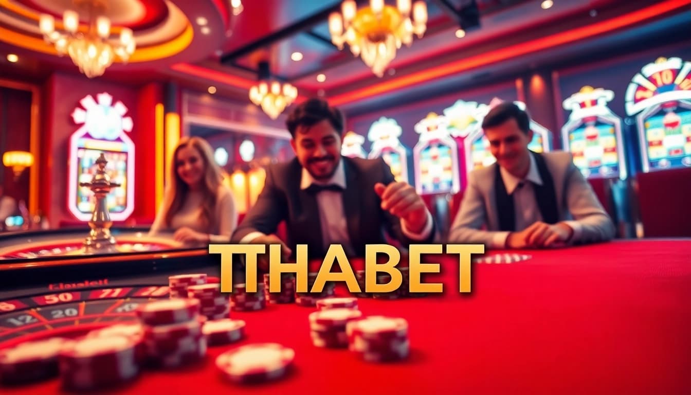 Experience the thrill of winning at THABET's luxurious casino tables with vibrant games.