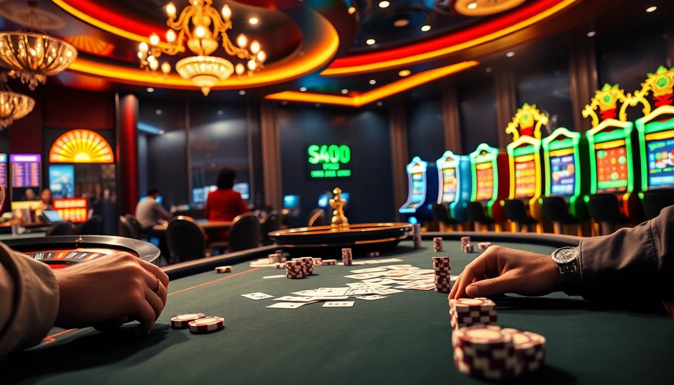 Betting players enjoy a thrilling game at the tables, showcasing the excitement of https://pg88sr.com/ casino experience.