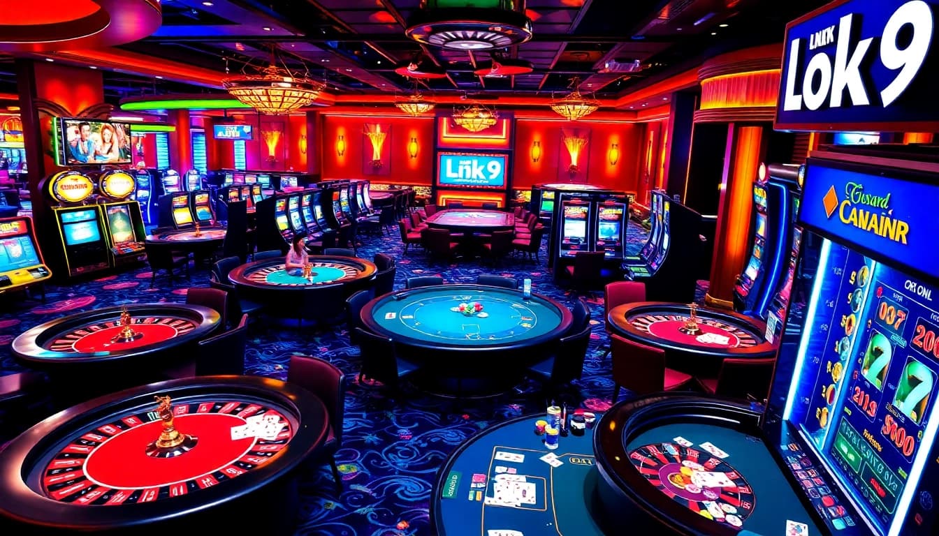 Experience thrilling gameplay with Link OK9 at a luxurious casino.