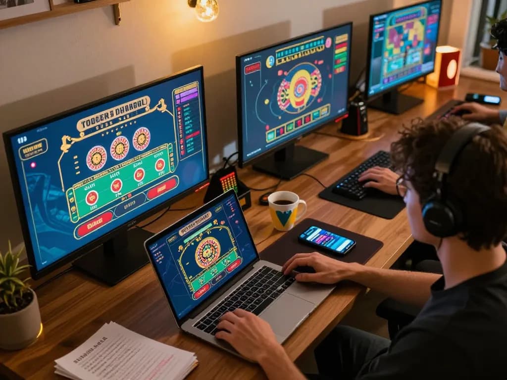 Player immerses in online gaming at tg88 com with multiple casino games displayed