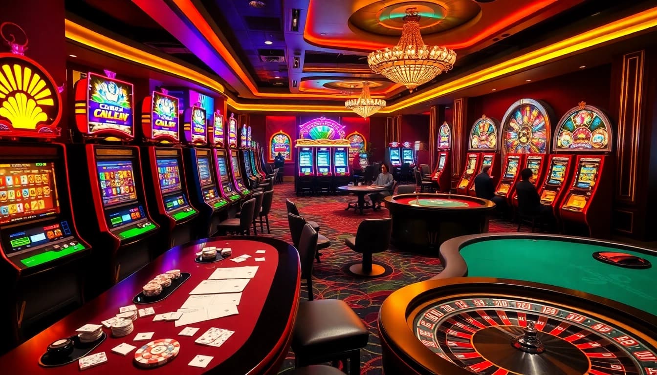 Winning player at slot machines in an upscale XX88 casino environment.