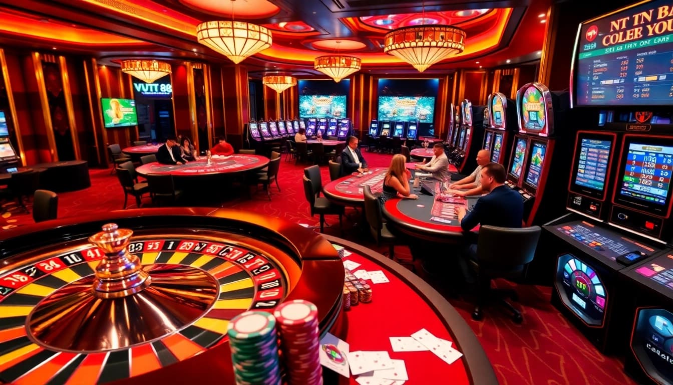 Experience the thrill of high-stakes gambling at VT88 casino with exciting roulette and poker games.