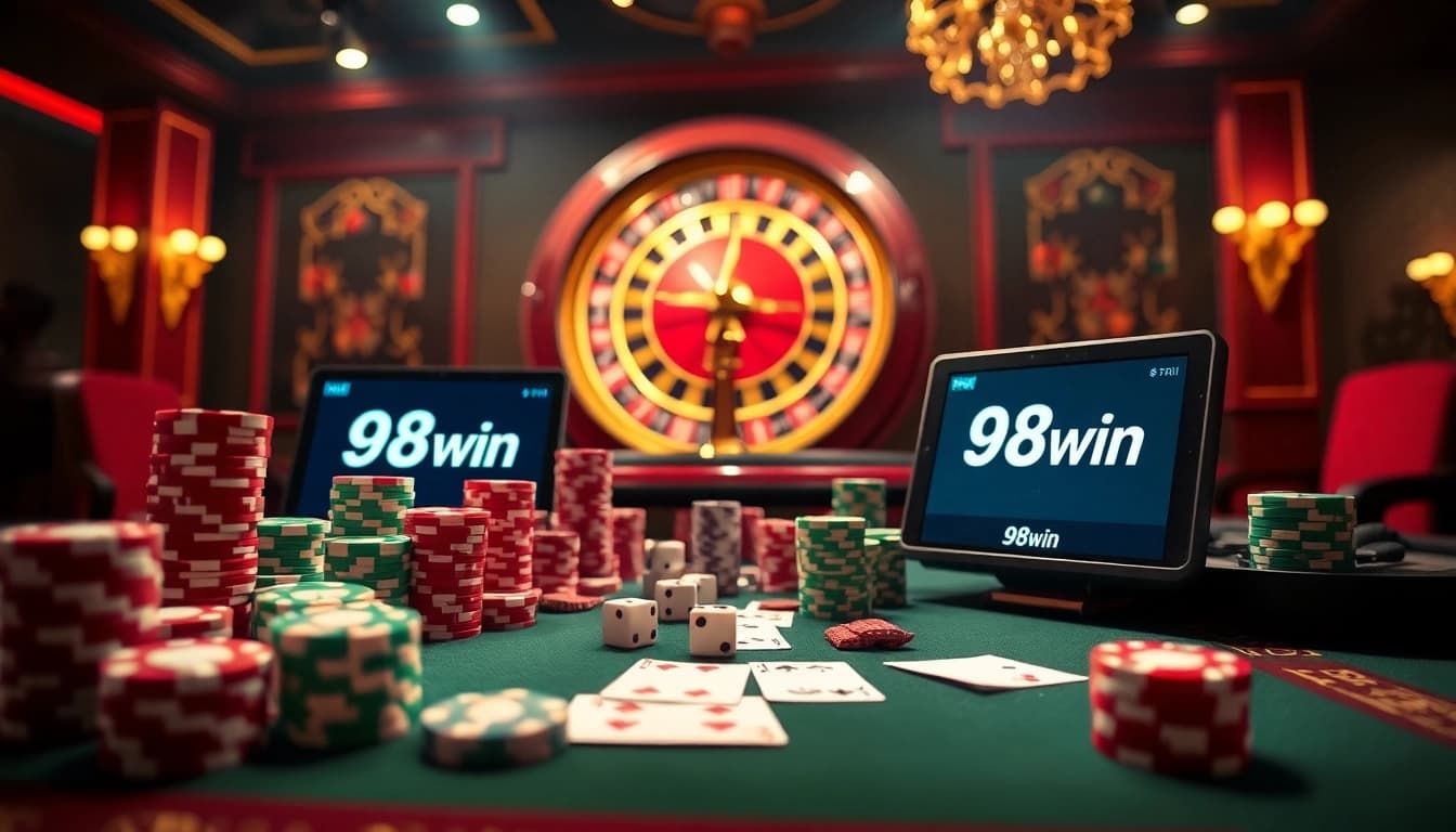 Experience the thrill of casino gaming at 98win with vibrant tables and enticing gameplay.
