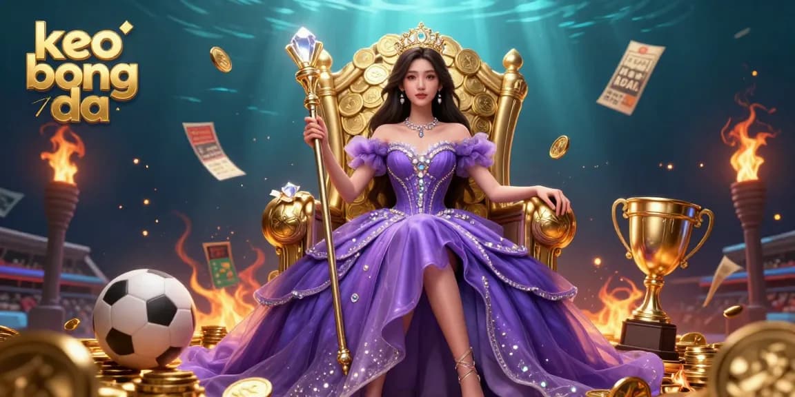 Bet on keo bong da as you visualize thrilling sports betting elements surrounding a regal princess.