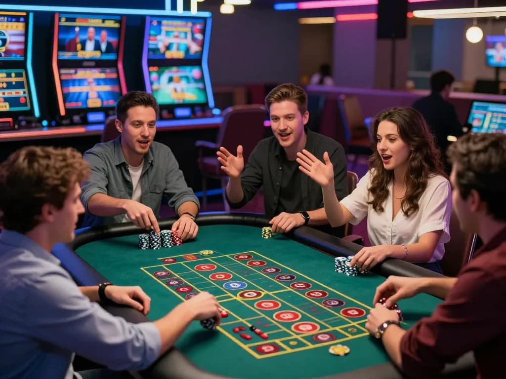 Players enjoying a thrilling bet168 roulette game, showcasing excitement and engagement in online gambling.