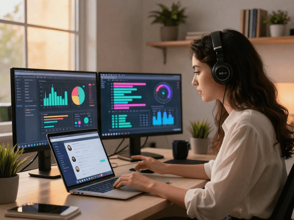 Engaging porn AI chat experience in a modern workspace.