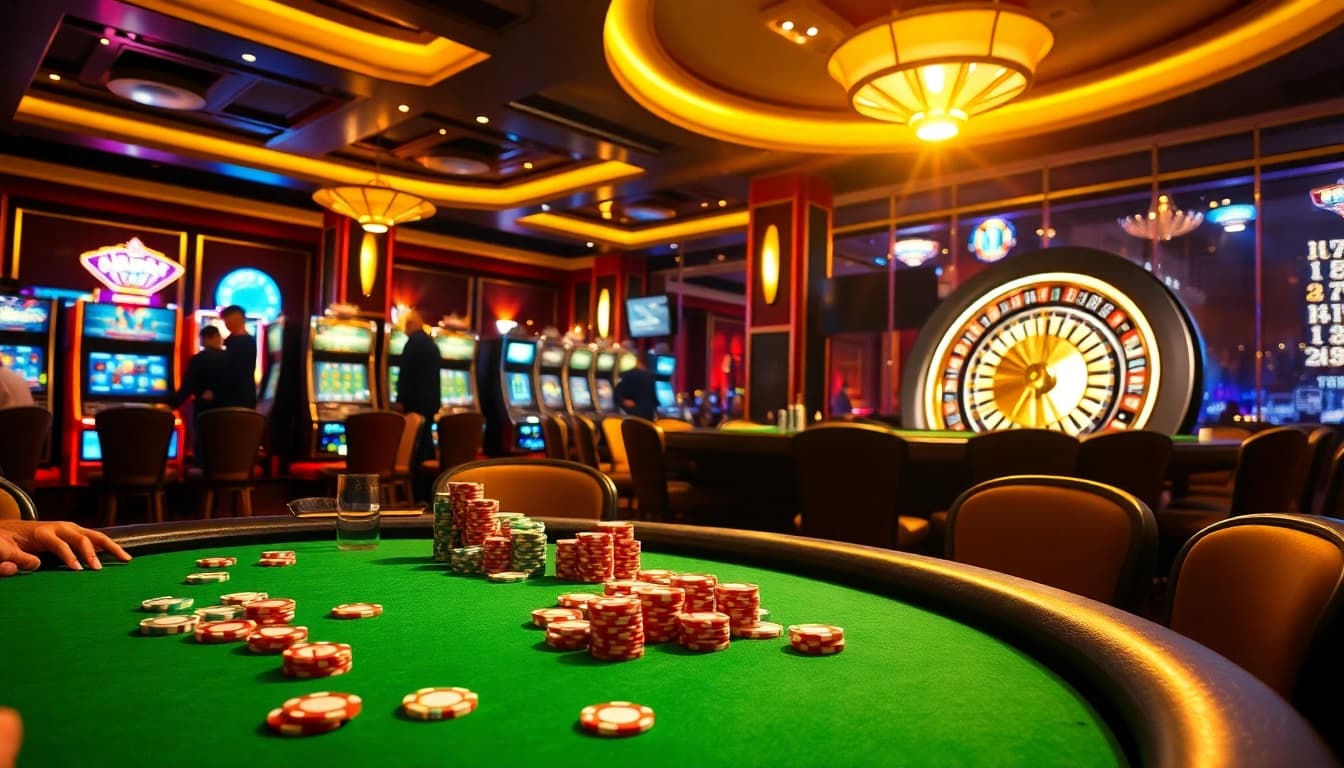 Experience thrilling casino action with dabet88, featuring vibrant slot machines and intense poker gameplay.
