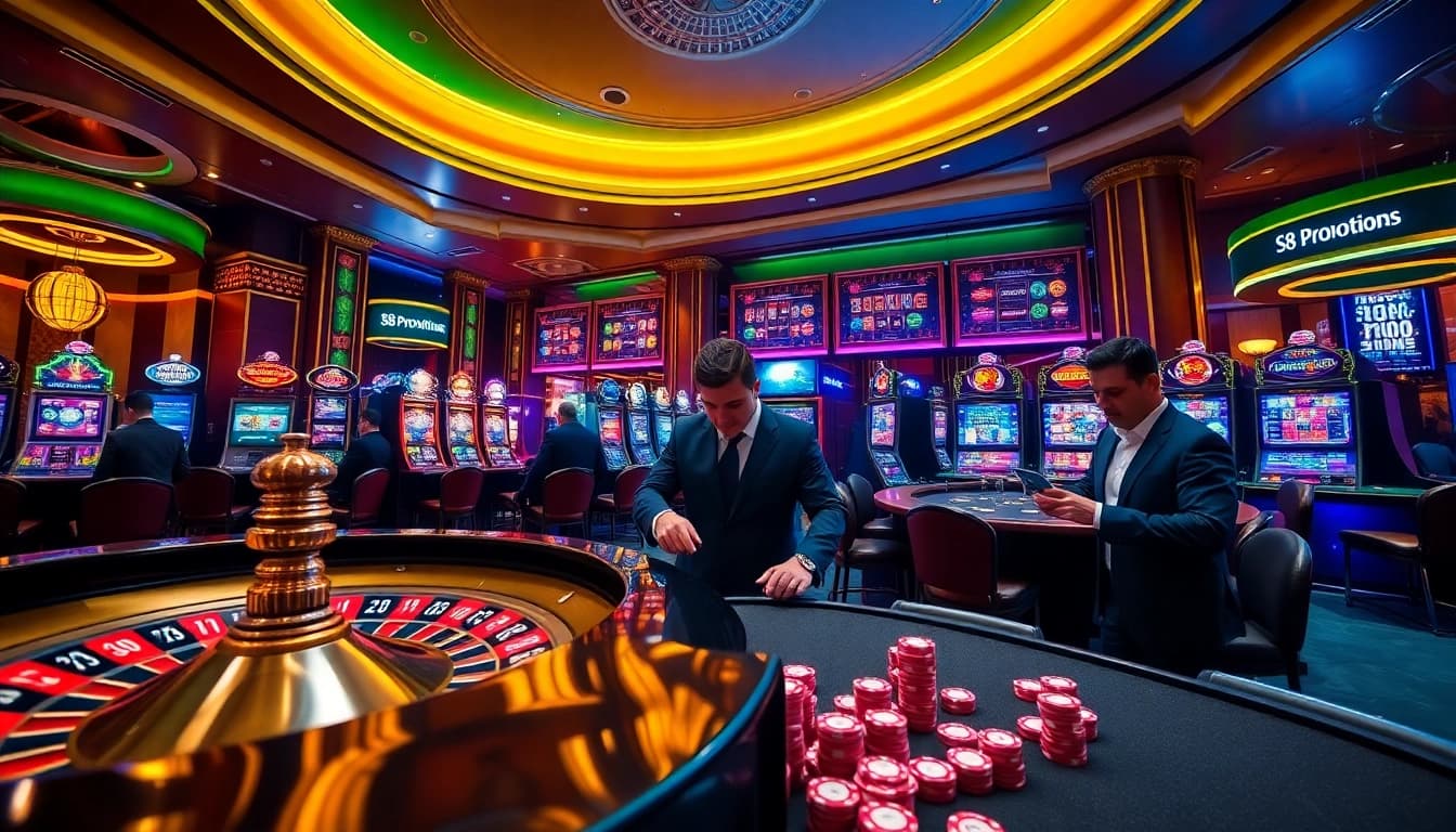 Experience thrilling moments at S8 casino with vibrant tables and poker action.