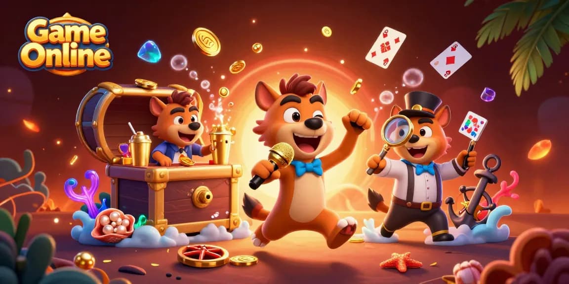 Engage with Game Online featuring hyenas in 3D casino scene, highlighting vibrant gameplay.