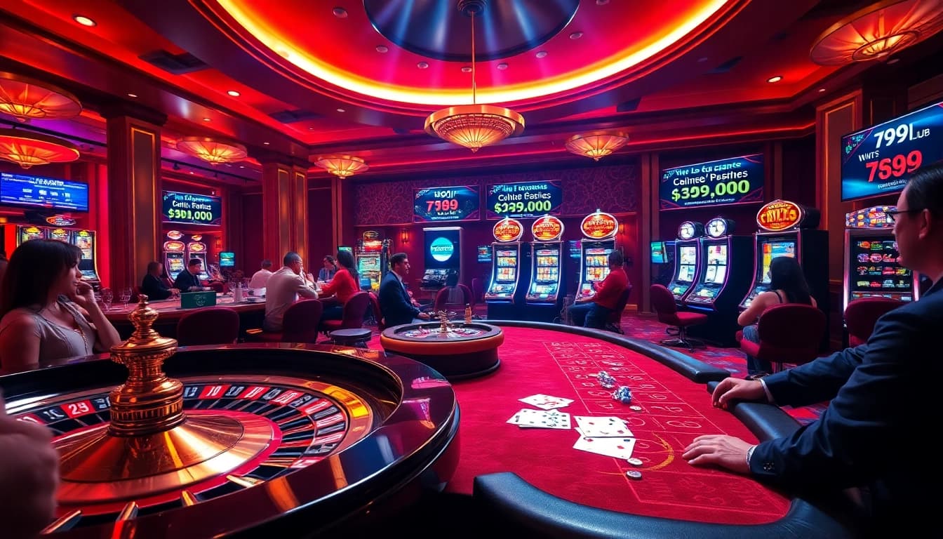 Players enjoying thrilling games at 789club casino with vibrant atmosphere and excitement
