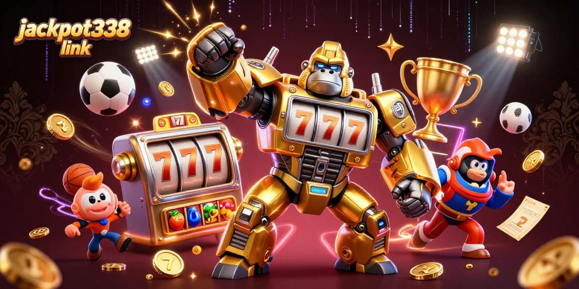 Experience thrilling wins with jackpot338 link, featuring a dynamic casino scene with explosive action!