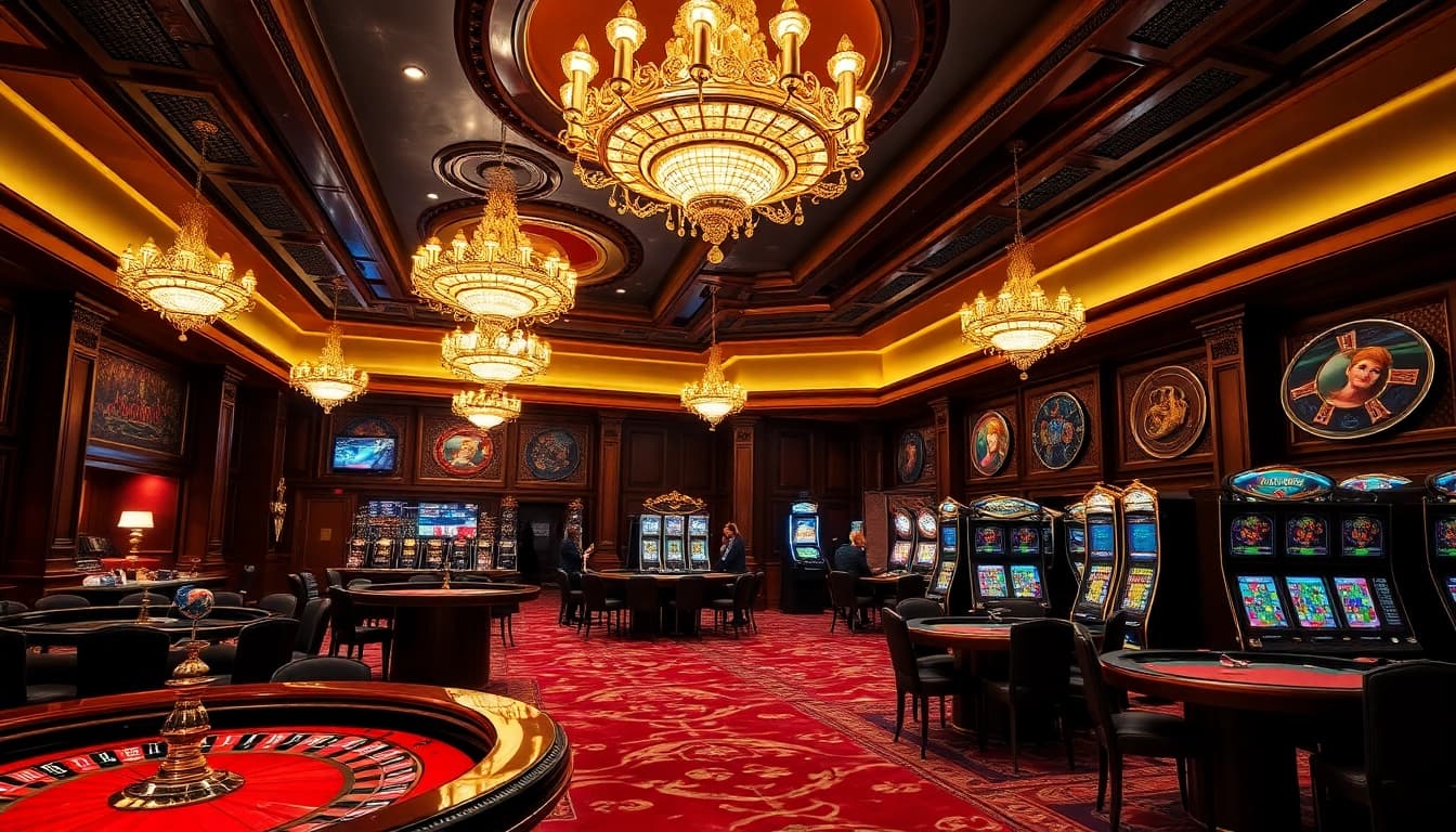 Experience the excitement of betting at https://fb88b.net/ with vibrant casino gaming tables and luxurious interiors.