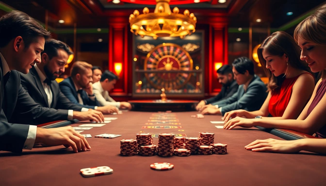 Experience thrilling gameplay with uu88 at an upscale casino poker table.