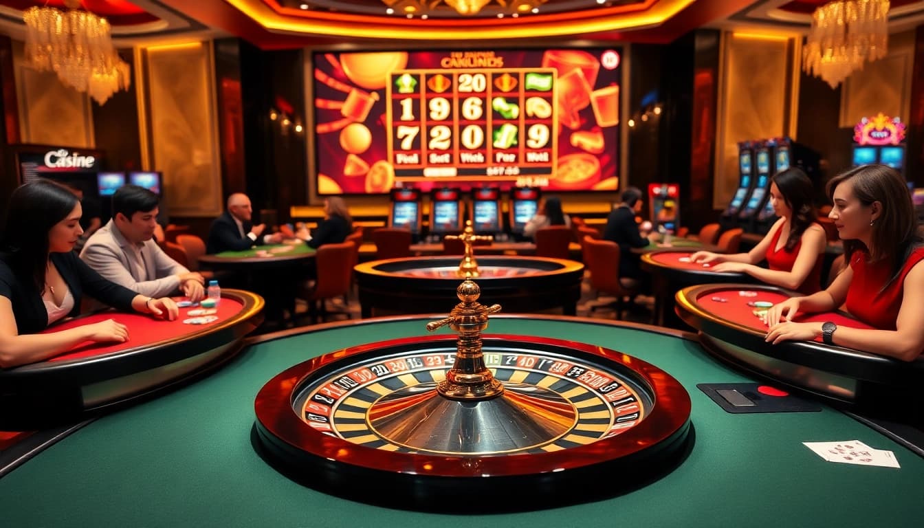 Players enjoying a secure gaming experience at 7HH com é confiável casino tables.