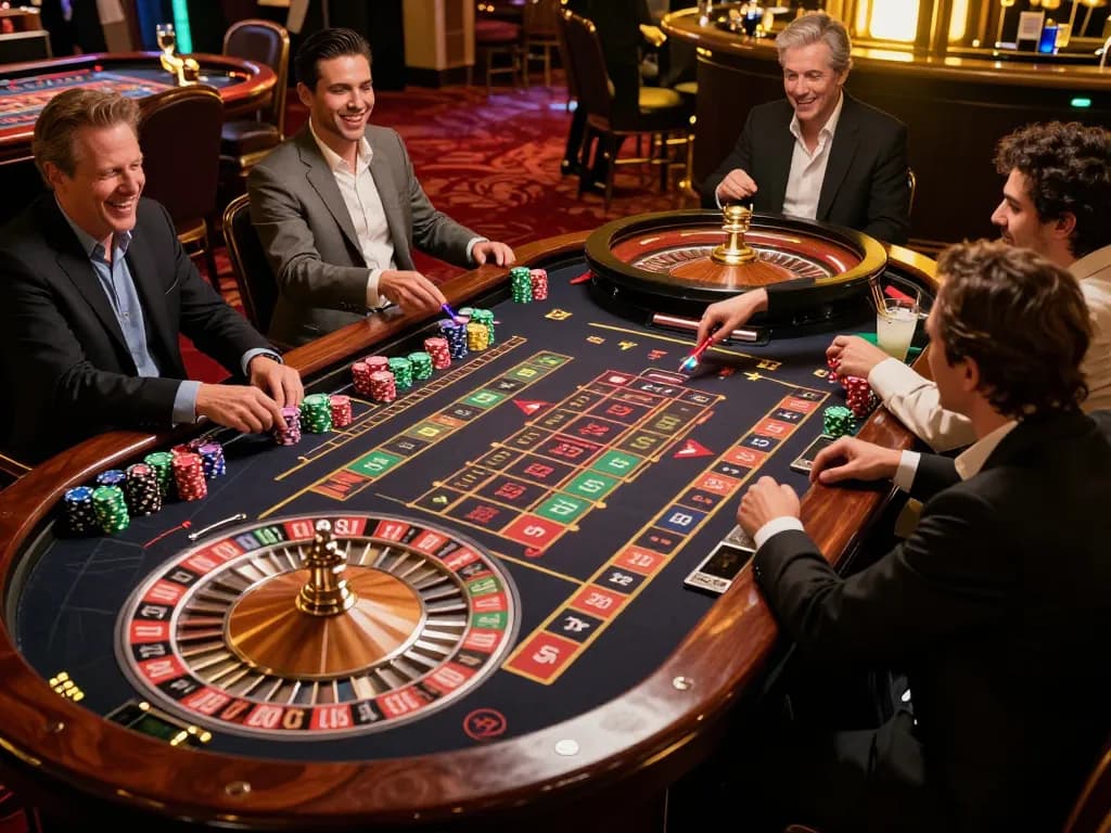 Experience the thrill of MM88 roulette gameplay with players placing bets and an exciting spinning wheel.
