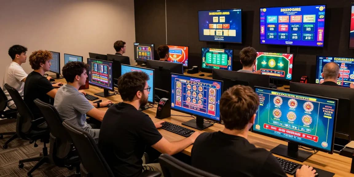 Engaging players at non UK casinos featured on https://dsam.org.uk, showcasing vibrant gaming atmosphere and popular games.