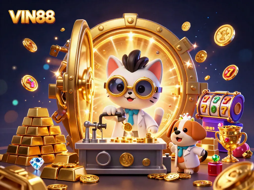 Spin to win at VIN88 with exciting slot reels and treasures bursting forth!