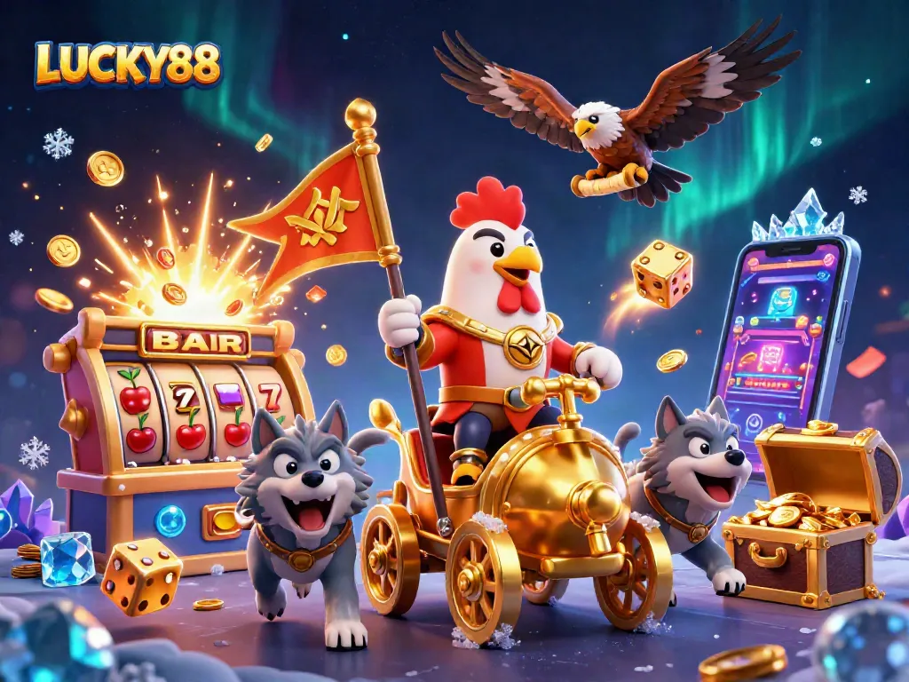 Experience thrilling action at LUCKY88 with a rooster warlord and jackpot excitement!