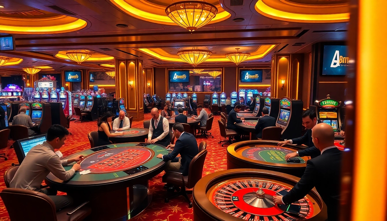 Experience the thrill of gambling at bem88 with vibrant casino tables and engaging players.