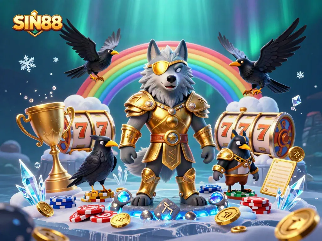 SIN88 unveils a dynamic casino scene with mythological characters and engaging game elements.