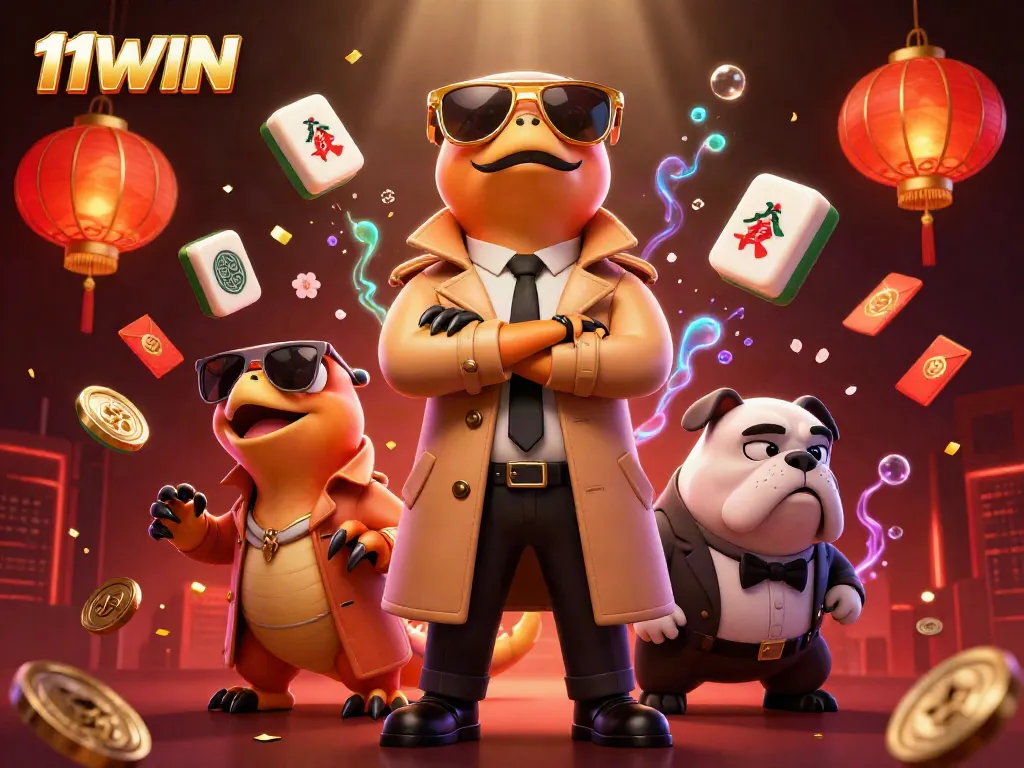 Experience the excitement of 11WIN as three raptors cleverly disguise themselves at a VIP casino lounge.