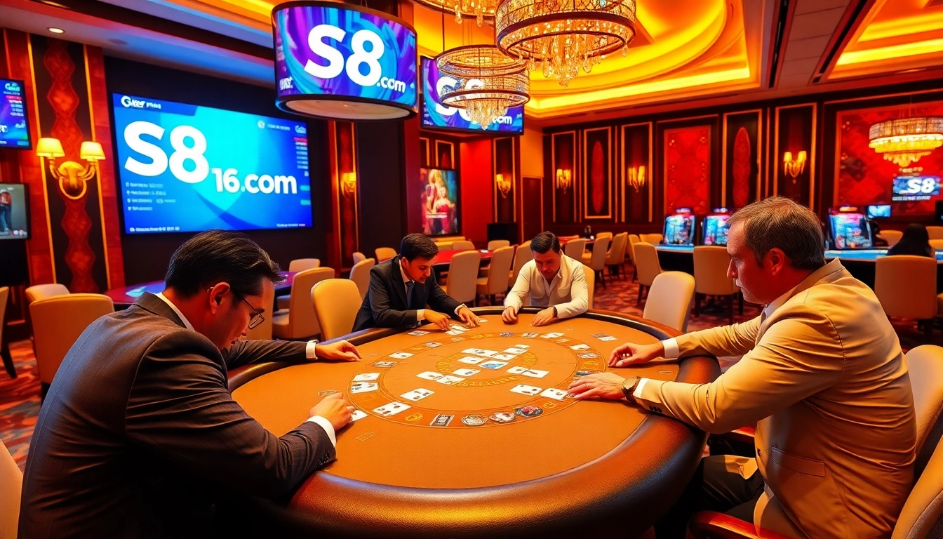 Experience thrilling poker action at S8 com casino with vibrant gameplay and luxurious ambiance.