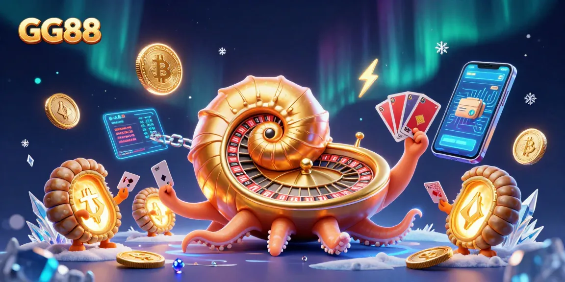 Spin the GG88 roulette wheel while collecting crypto coins and rewards in an exciting 3D gaming scene.
