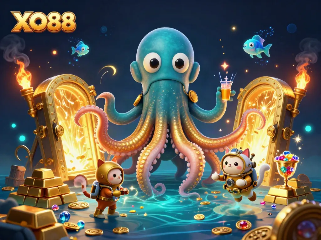 Engage in thrilling wins with XO88, showcasing vibrant characters in a 3D casino adventure.