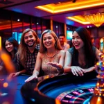 Discover the vibrant atmosphere of thabet casino with engaged players, glowing slot machines, and gaming tables.