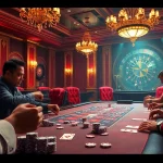 In a thrilling poker game, dirty chat spices up the atmosphere with vibrant cards and chips.
