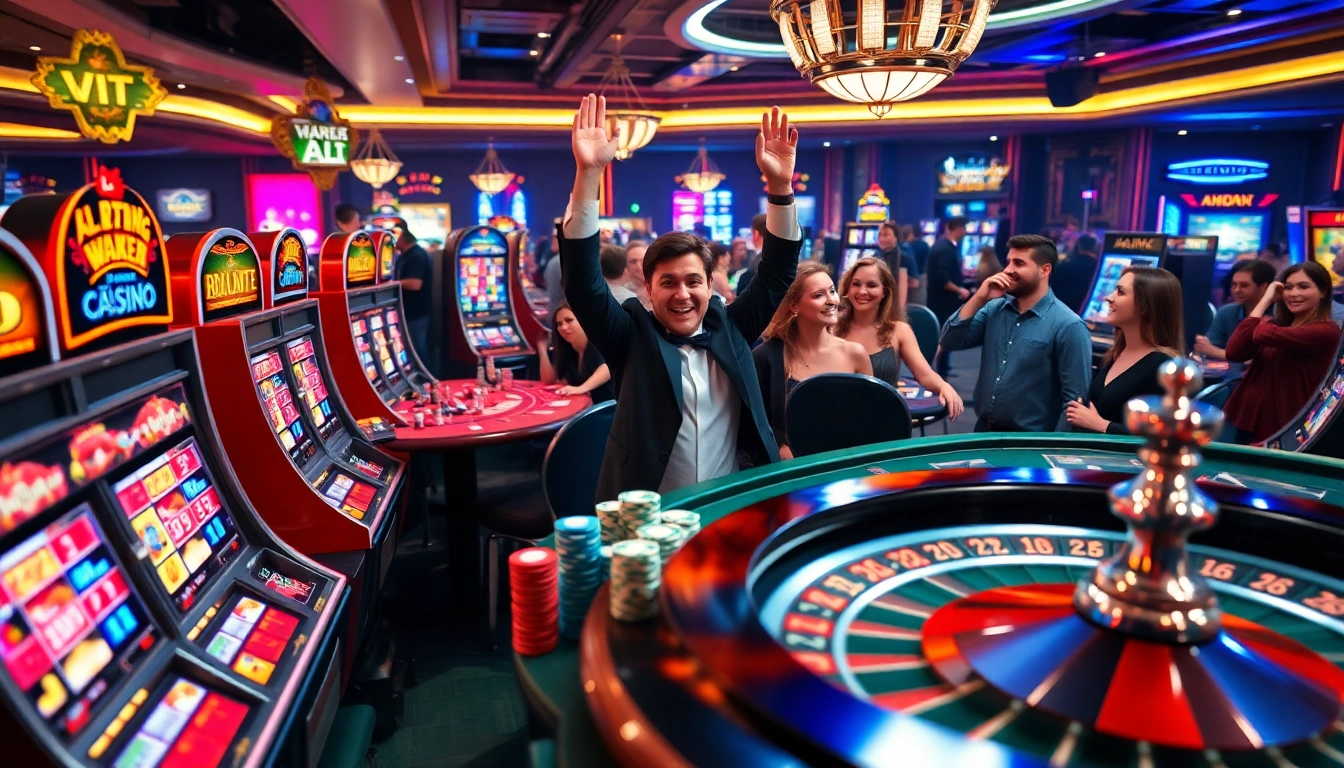 KJC AC 3 gaming scene featuring vibrant casino tables and exciting slot machines.