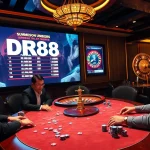 Experience the thrill of poker with DR88 in a luxurious casino environment.