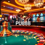 Experience thrilling gambling action at PU888 with roulette and lively slot machines.