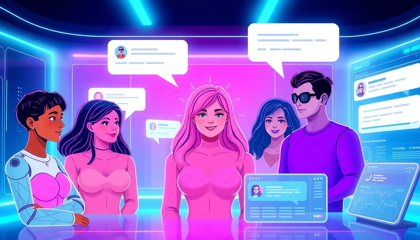 Explore a vibrant AI sex chat platform with diverse avatars and engaging interactions.