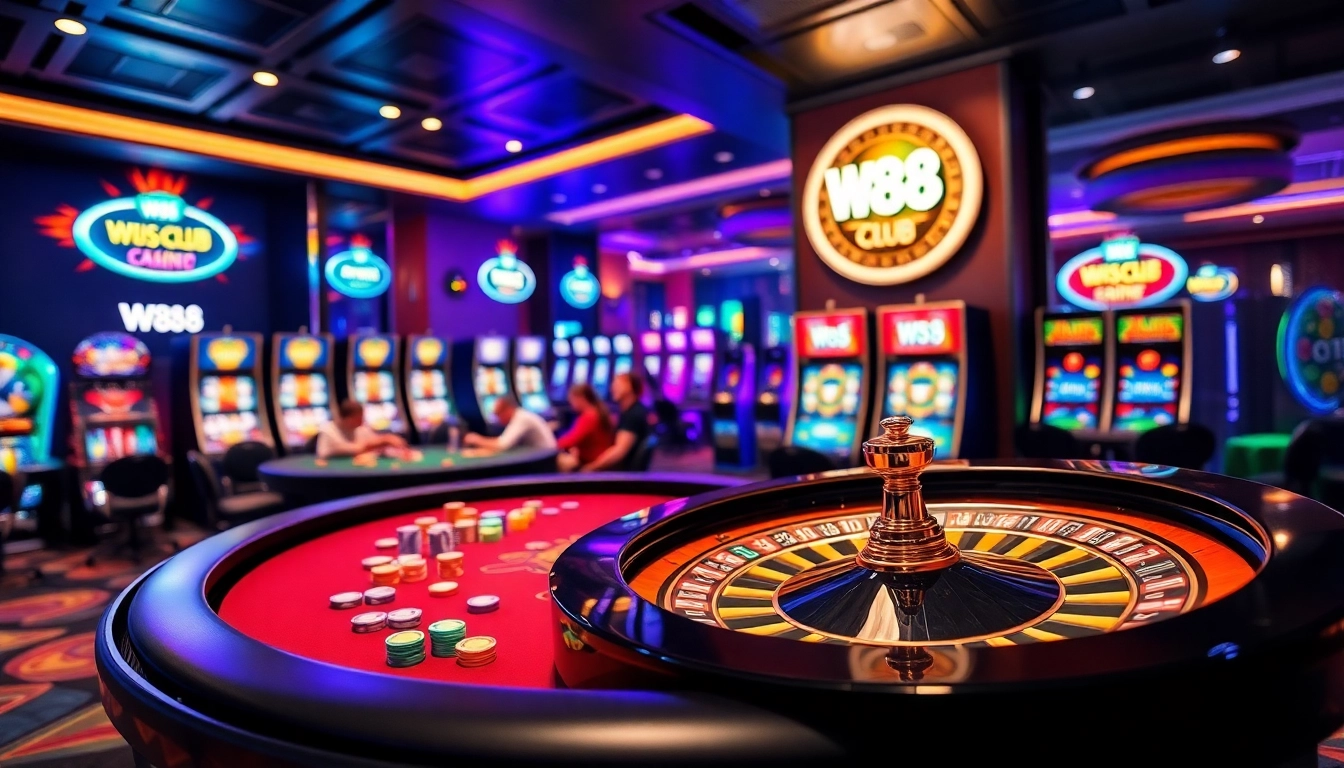 Exciting poker action at the vibrant w88 club casino showcasing thrilling gameplay.