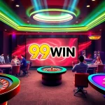 Experience the excitement of 99WIN's online gambling scene with vibrant tables and enthusiastic players.