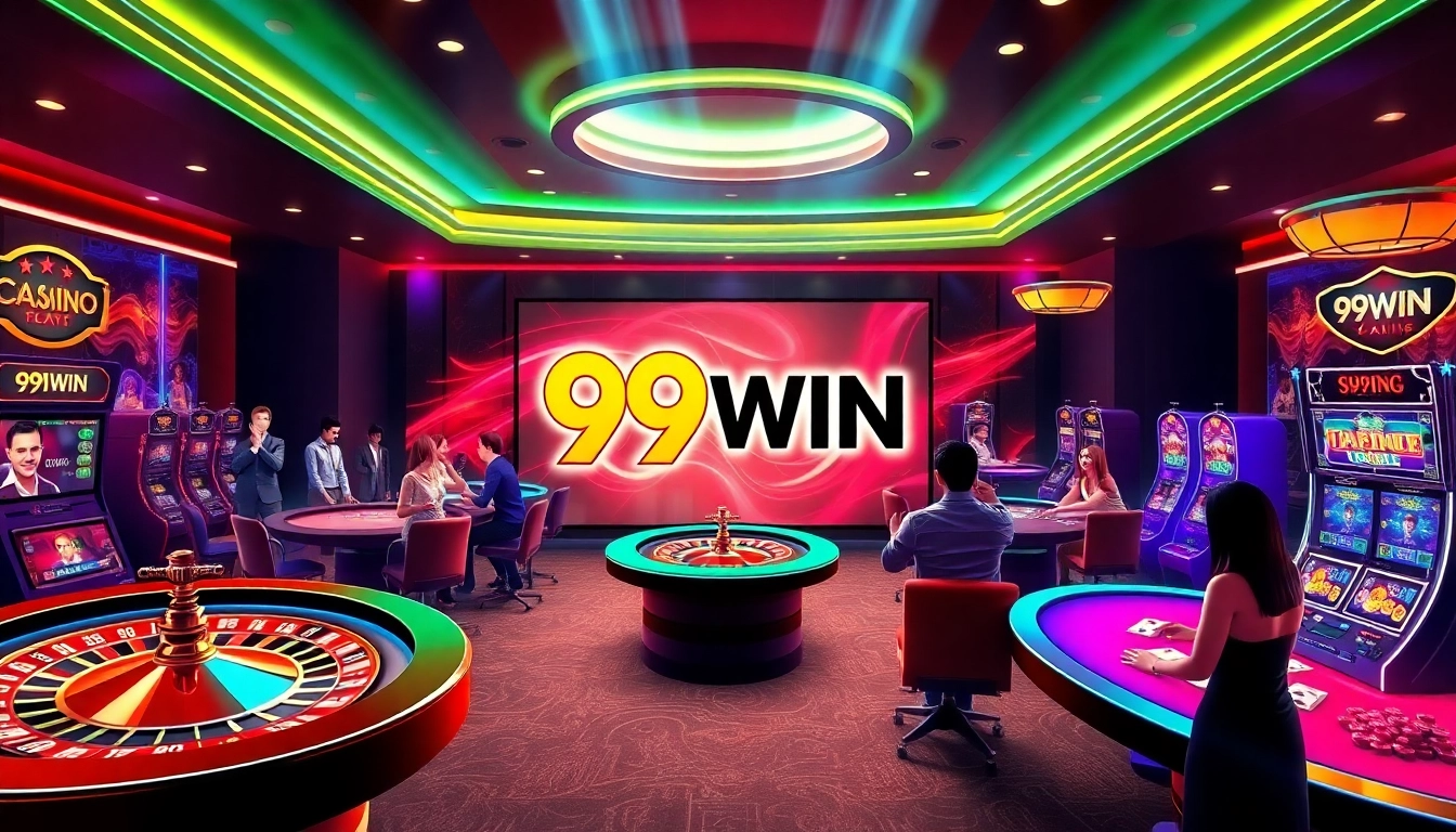 Experience the excitement of 99WIN's online gambling scene with vibrant tables and enthusiastic players.