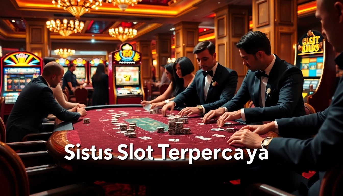 Enjoy the thrill of winning at Situs Slot Terpercaya with luxurious poker tables and vibrant slot machines.