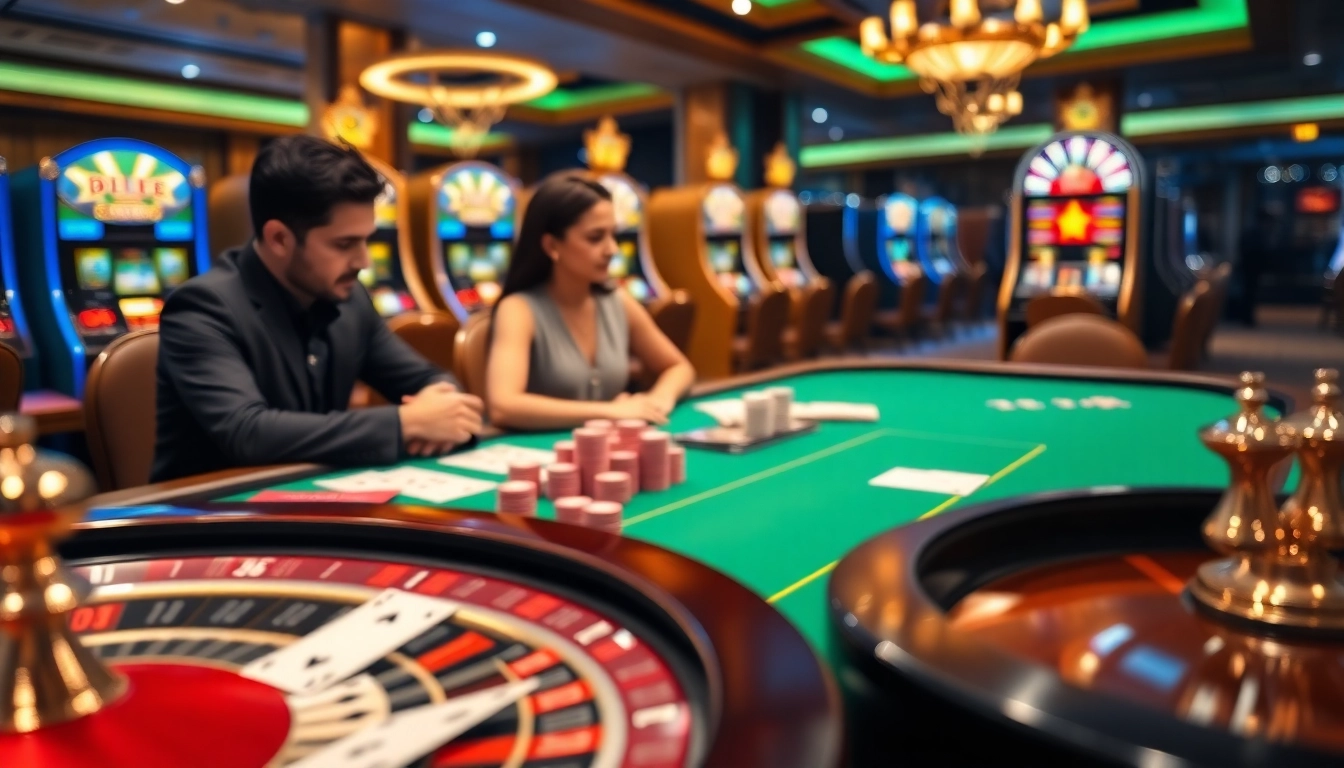 Intensely focused players at a luxurious gaming table representing the excitement of https://win79sr.com/.