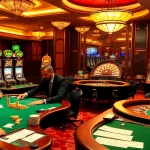 KJC players strategizing at a bustling casino table during a high-stakes game.