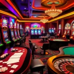 Winning player at slot machines in an upscale XX88 casino environment.