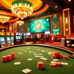 Experience thrilling gaming action at 789bet com with poker tables and vibrant slot machines.