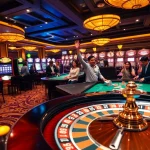 Experience thrilling gameplay at https://fivee88.com/ with bright tables and excited players celebrating wins.