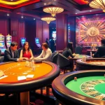 Experience the thrill of gambling at nhà cái red88 with an exciting casino scene featuring poker tables and vibrant slot machines.