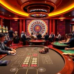 A lively gambling scene at https://abc8.lol/ showcasing exciting casino games and eager players enjoying a night of high-stakes fun.
