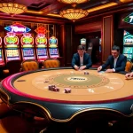 Players enjoying vibrant 78WIN table games in a luxurious casino environment.