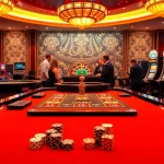 Engage in thrilling casino action at THABET with vibrant tables and eager players.